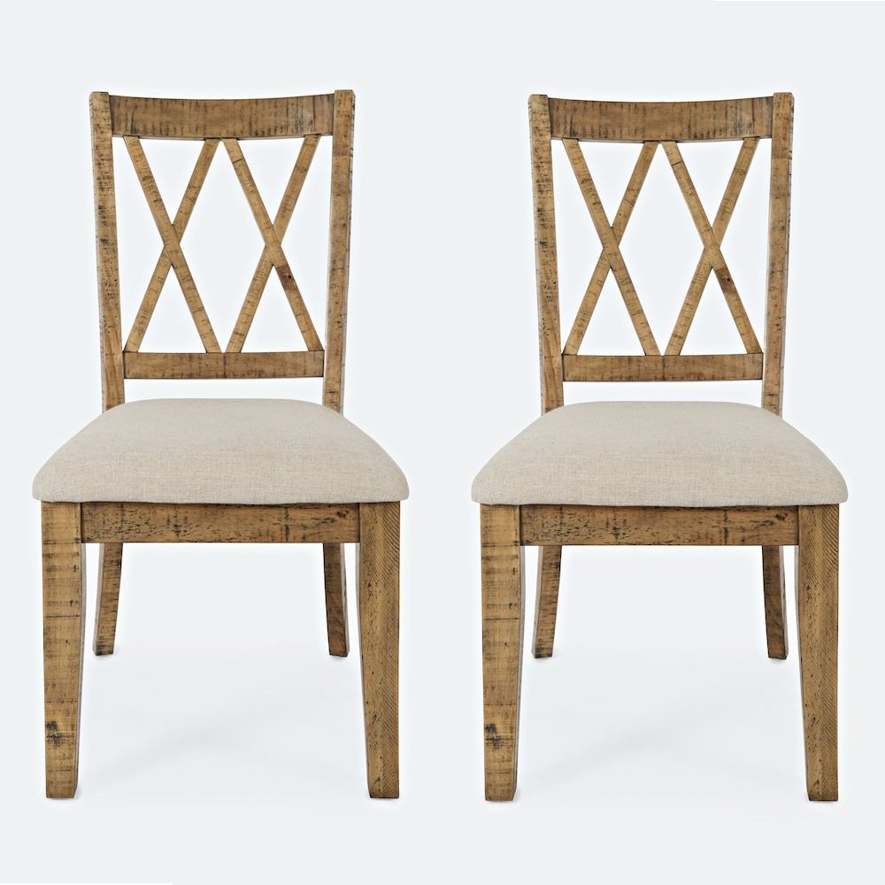 Rustic Distressed Pine Dining Chair (Set of 2). Picture 1