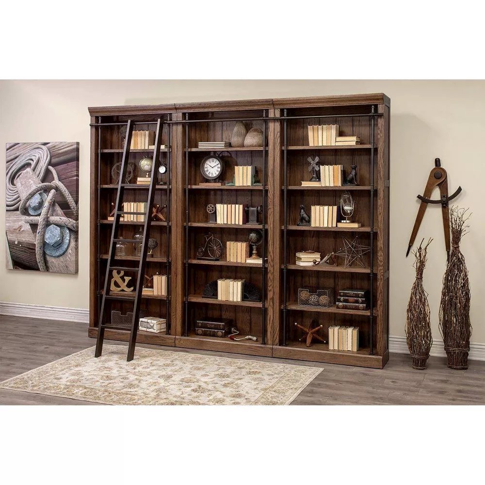 Avondale 8' Tall Wood Bookcase, Storage. Picture 3