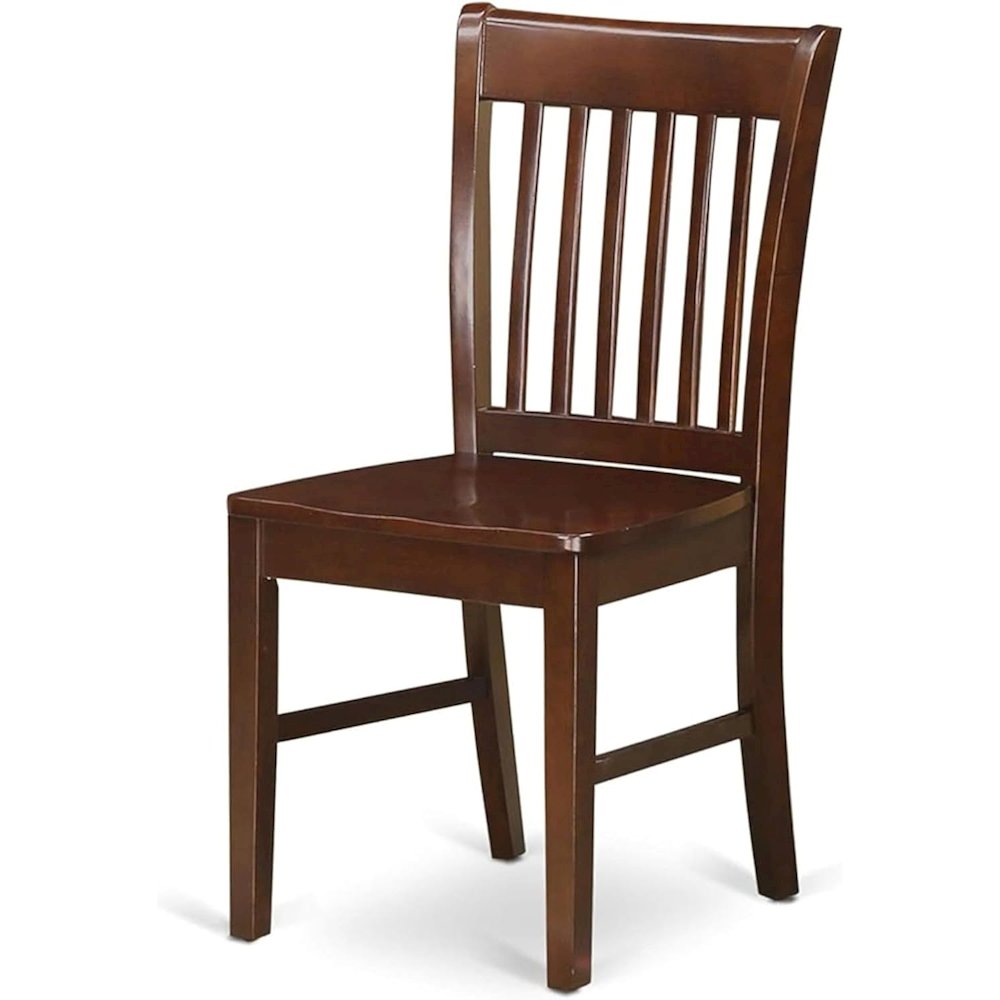 Norfolk  kitchen  dining  chair  with  Wood  Seat    -Mahogany  Finish.,  Set  of  2. Picture 2
