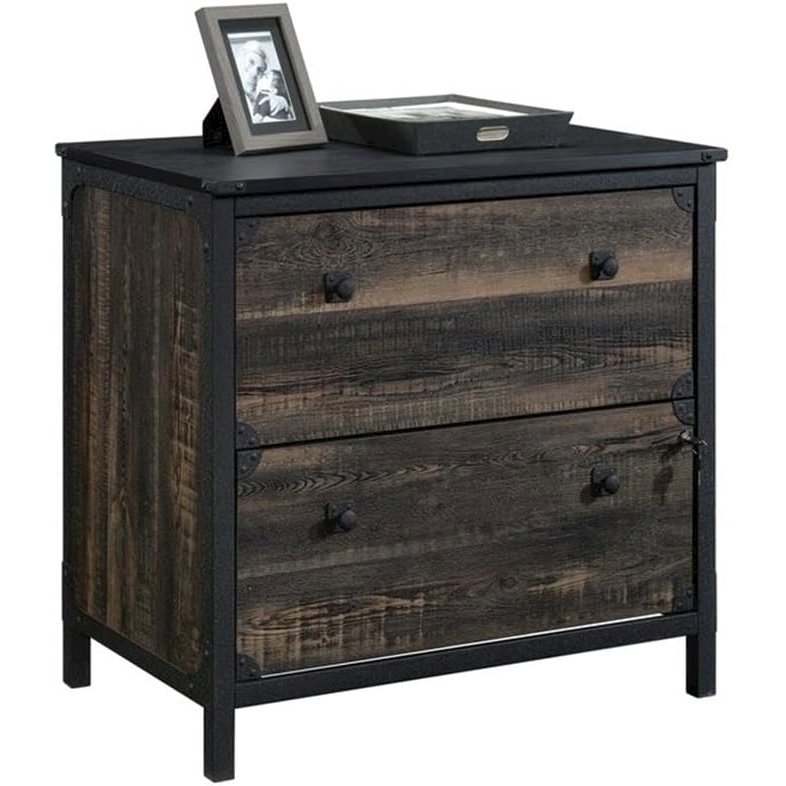 2-Drawer Lateral File Cabinet in Carbon Oak. Picture 2