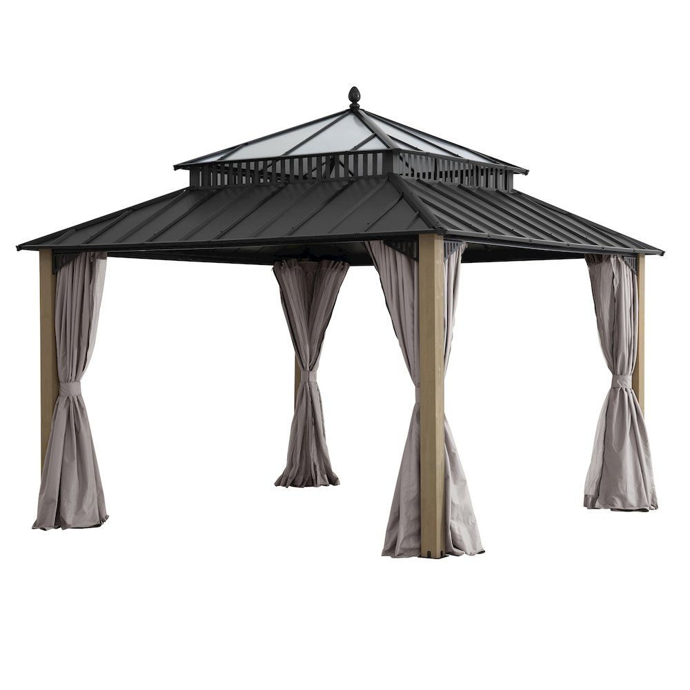 12 ft. x 12 ft. Kingston Extra-Tall, Wide Hardtop Wood Gazebo. Picture 1