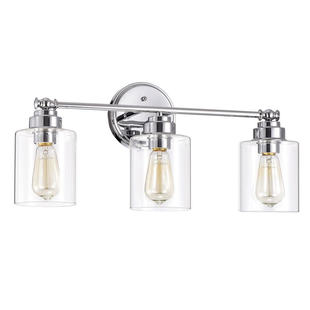 CHLOE Lighting KARSON Transitional 3 Light Chrome Bath Vanity Fixture 23" Wide. Picture 1