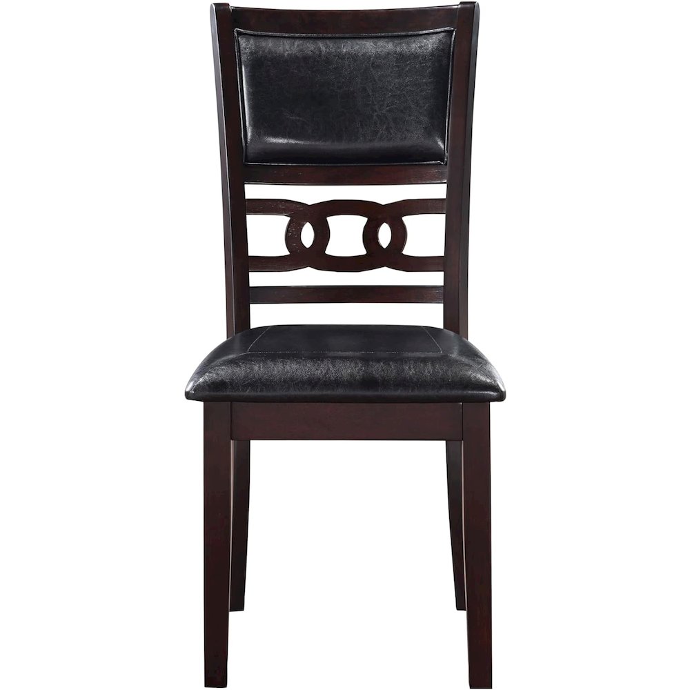 Gia Ebony Wood Dining Chair with PU Seat (Set of 6). Picture 3