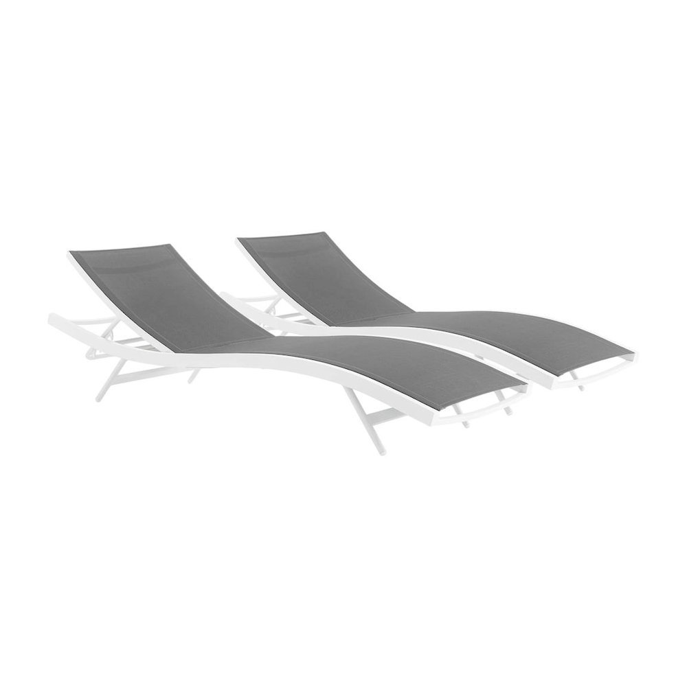 Outdoor Patio Chaise Lounge Set Of 2 With Comfortable Design And Durable Frame. Picture 1