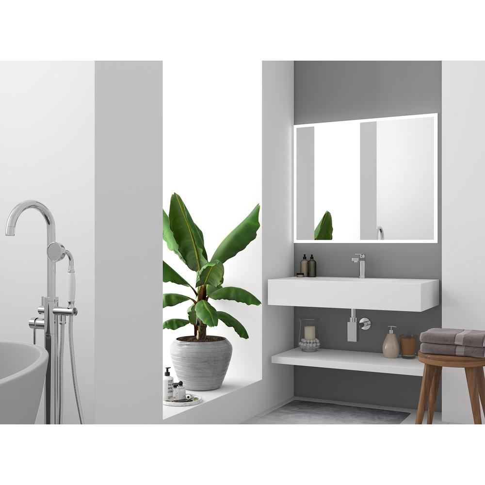 Wall-Mounted Solid Surface Single Bathroom Sink with Ramp Basin in White. Picture 6