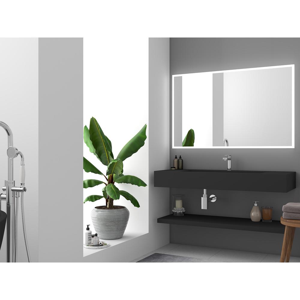 Wall-Mounted Solid Surface Single Bathroom Sink with Ramp Basin in Black. Picture 6