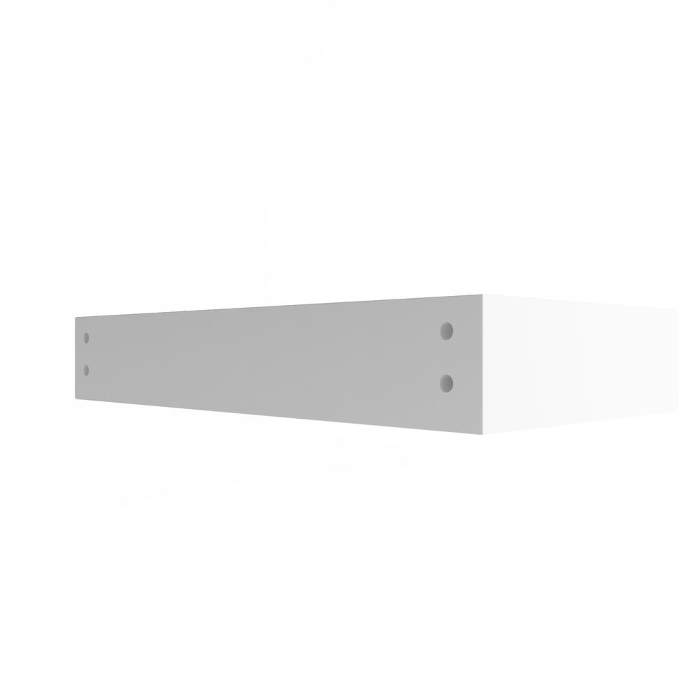Wall-Mounted Solid Surface Single Bathroom Sink with Ramp Basin in White. Picture 3