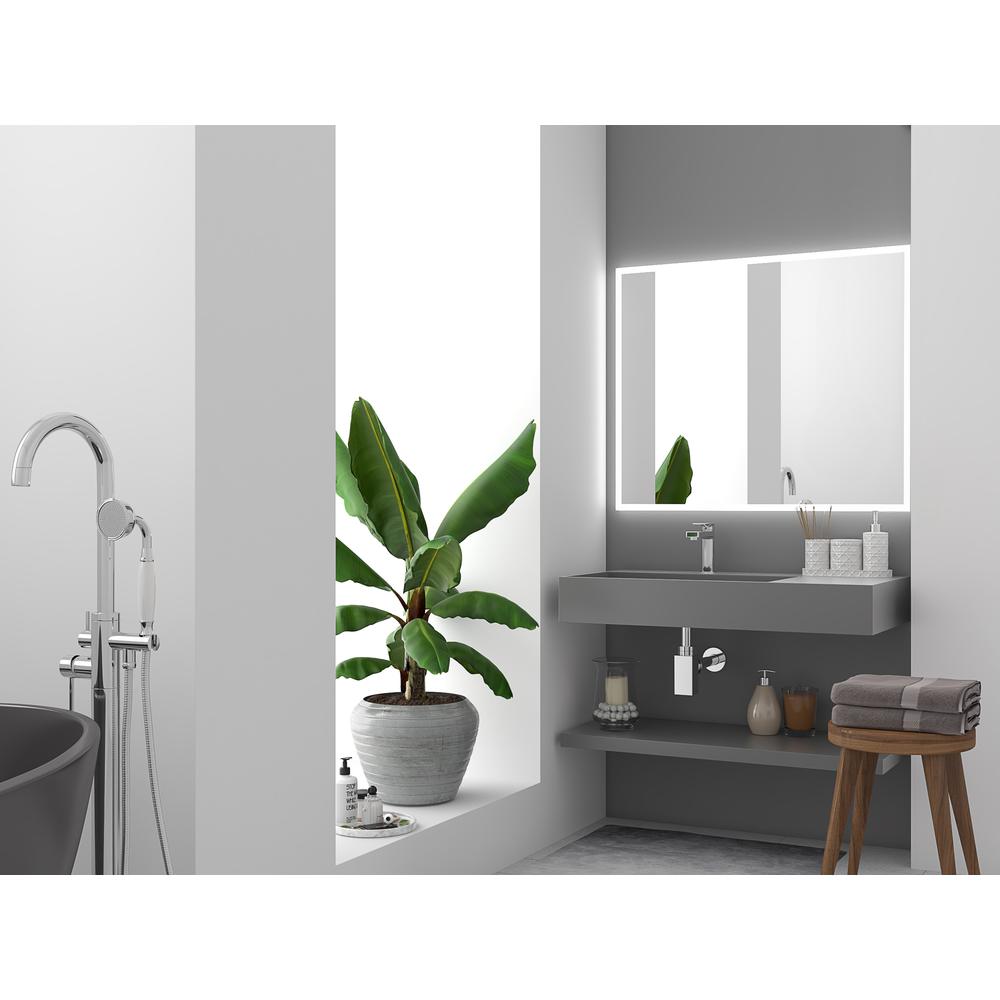 Left Basin Wall-Mounted  Single Bathroom Sink  in Gray. Picture 5