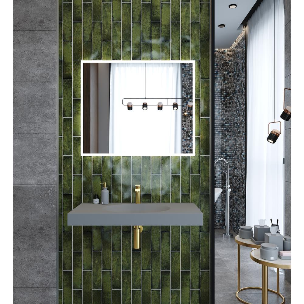 Thin Wall Mount Shallow Basin Single Bathroom Sink in Gray. Picture 5