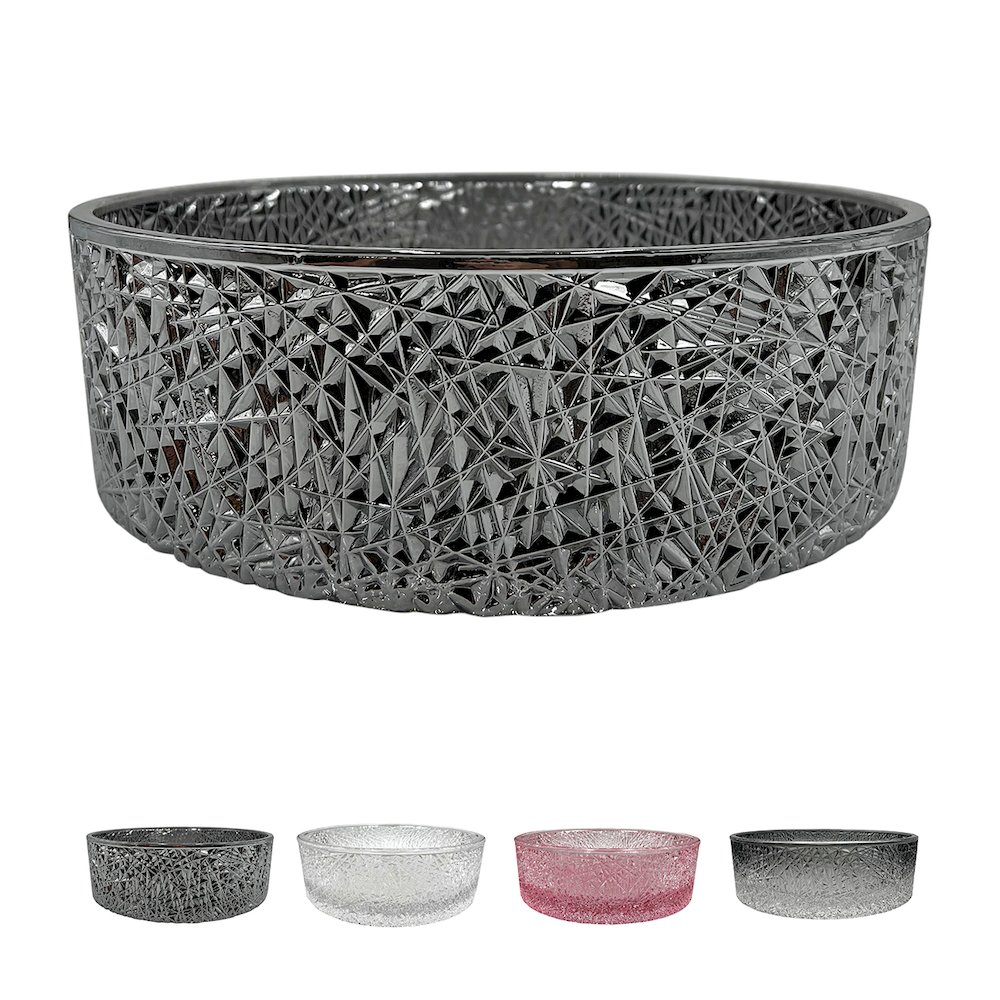 16" Round Modern Black Glass Sink. Picture 7