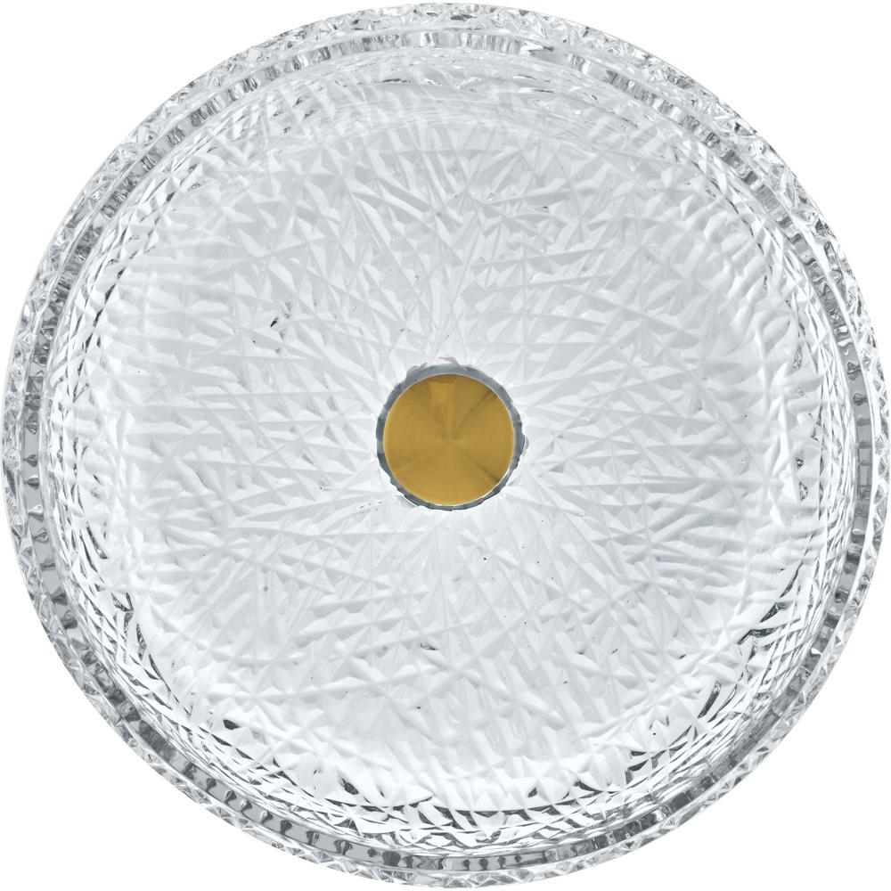Moonshell 17 in. Modern Clear Transparent  Crystal Round Circle Vessel Sink. Picture 7