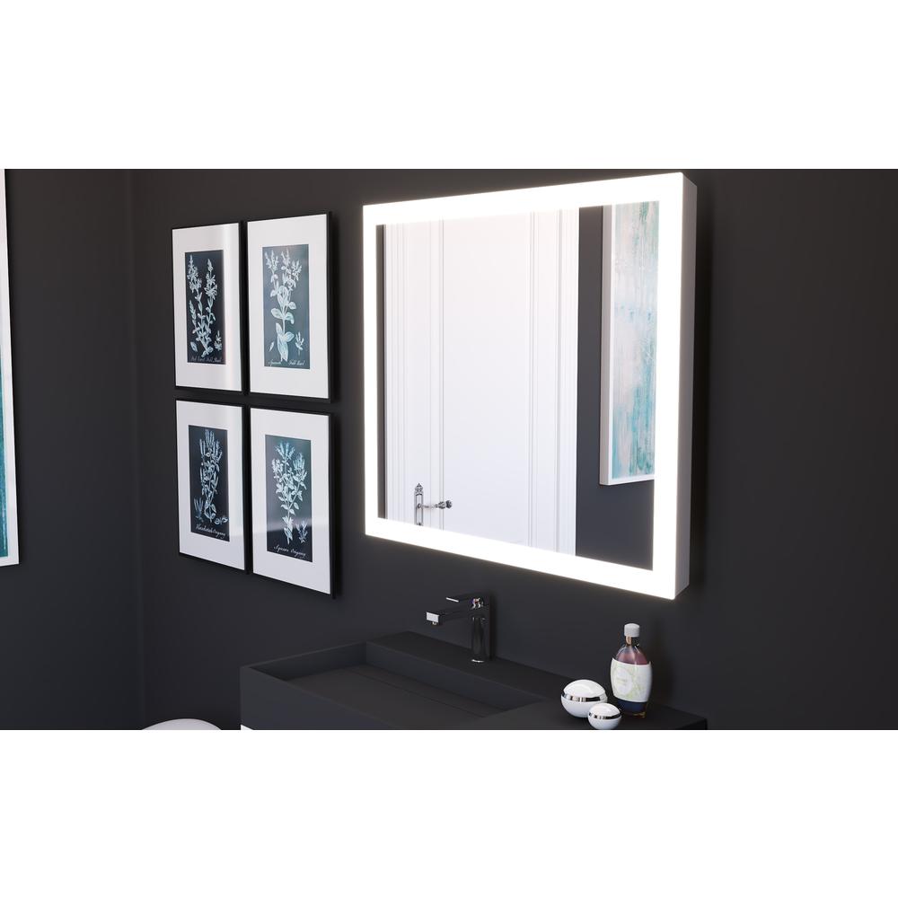 Angelina 36 in. W x 30 in. H Rectangular Light Wall-Mount Bathroom Vanity Mirror. Picture 7