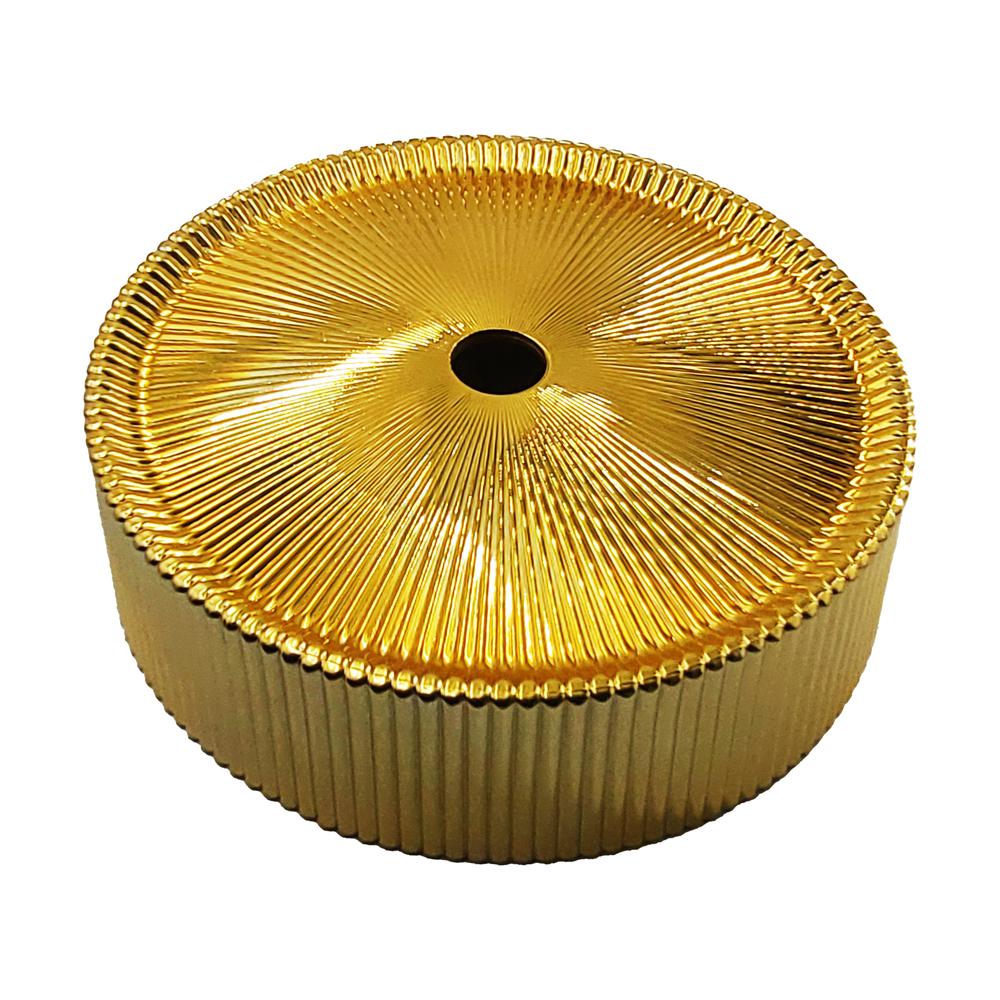 Cowrie Timeless Gold Tempered Glass Crystal Round Vessel Sink - 16 in.. Picture 5