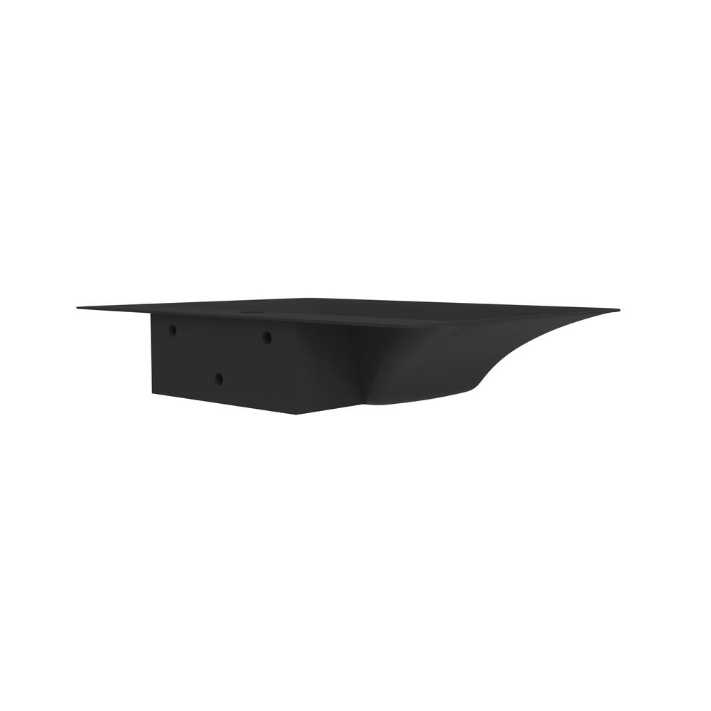 Rectangular Wall Mount Bathroom Sink with Overflow in Black. Picture 4