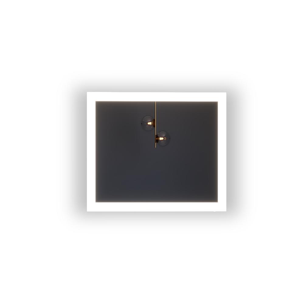Angelina 24 in. W x 30 in. H Rectangular Light Wall-Mount Bathroom Vanity Mirror. Picture 1