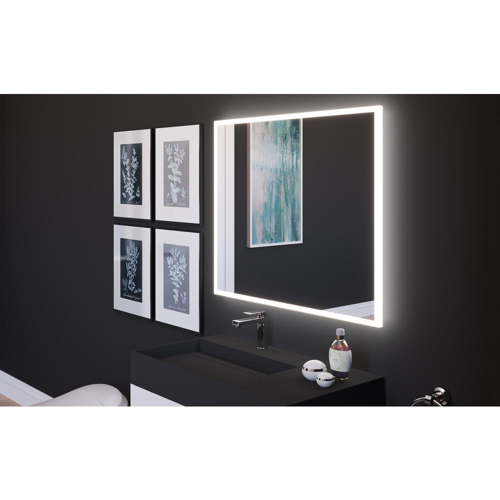 Lisa 36 in. W x 30 in. H Rectangular  Wall-Mount Bathroom Vanity Mirror. Picture 6