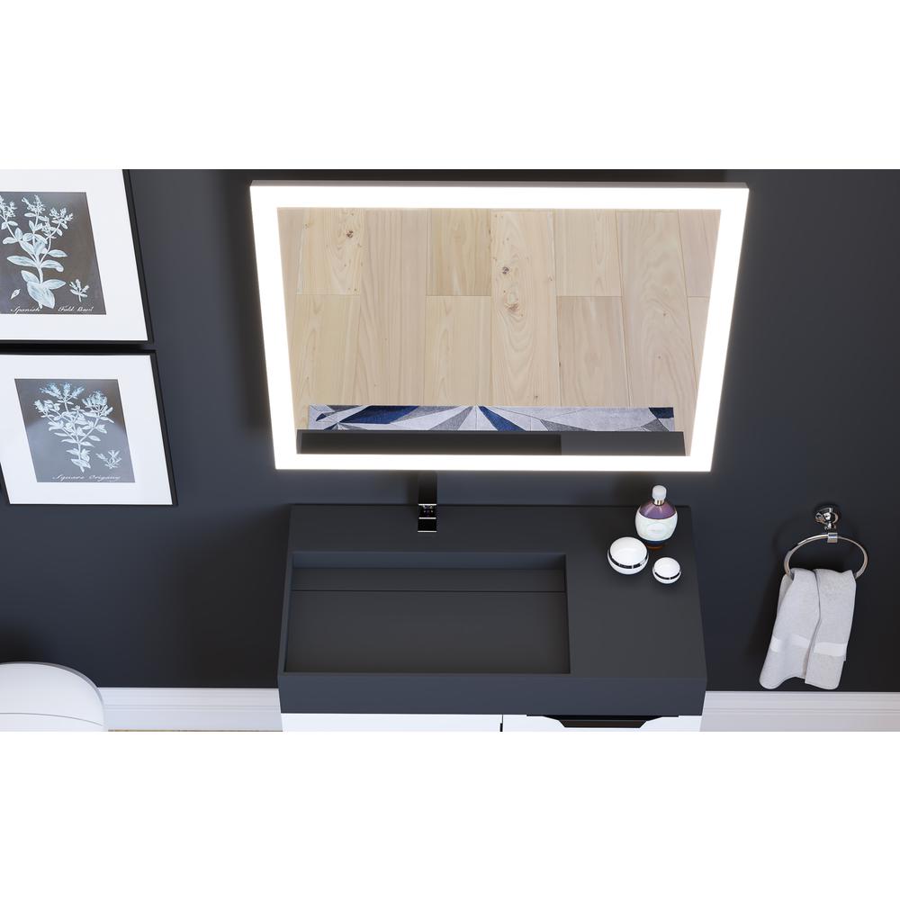 Angelina 36 in. W x 30 in. H Rectangular  Wall-Mount Bathroom Vanity Mirror. Picture 6