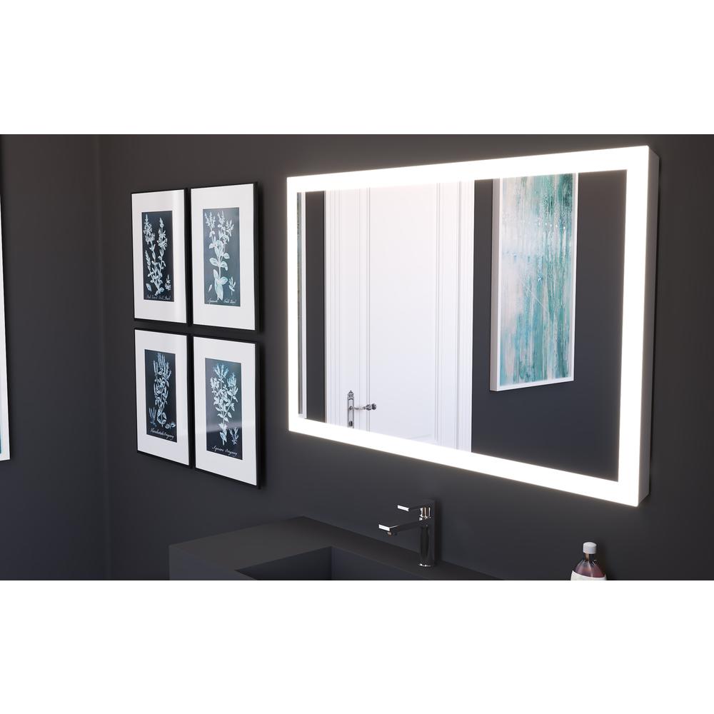 Angelina 48 in. W x 30 in. H Rectangular  Wall-Mount Bathroom Vanity Mirror. Picture 6