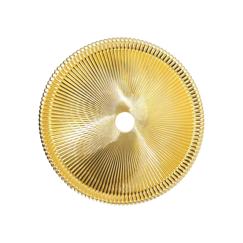 Cowrie Timeless Gold Tempered Glass Crystal Round Vessel Sink - 16 in.. Picture 1