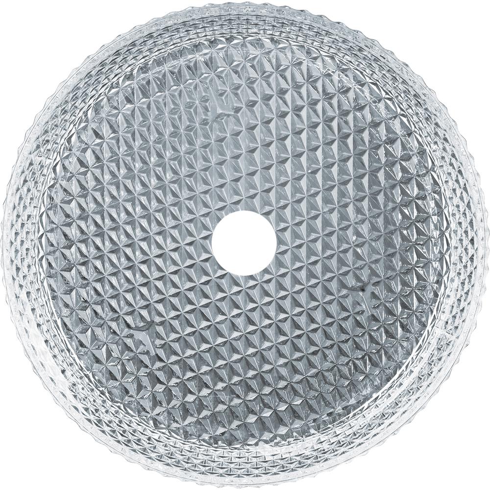 Scotch 16 in. Modern Clear Tempered Glass Crystal Round Circle Vessel Sink. Picture 1