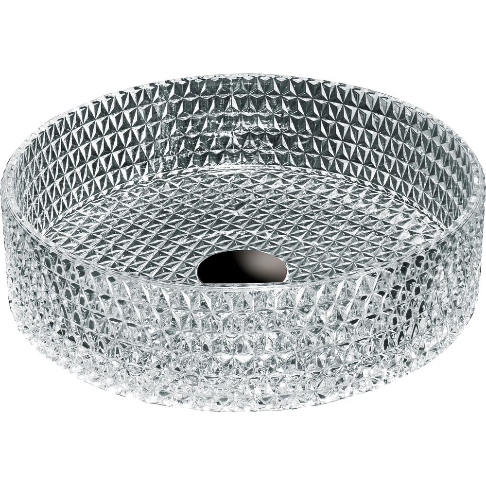Scotch 16 in. Modern Clear Tempered Glass Crystal Round Circle Vessel Sink. Picture 2