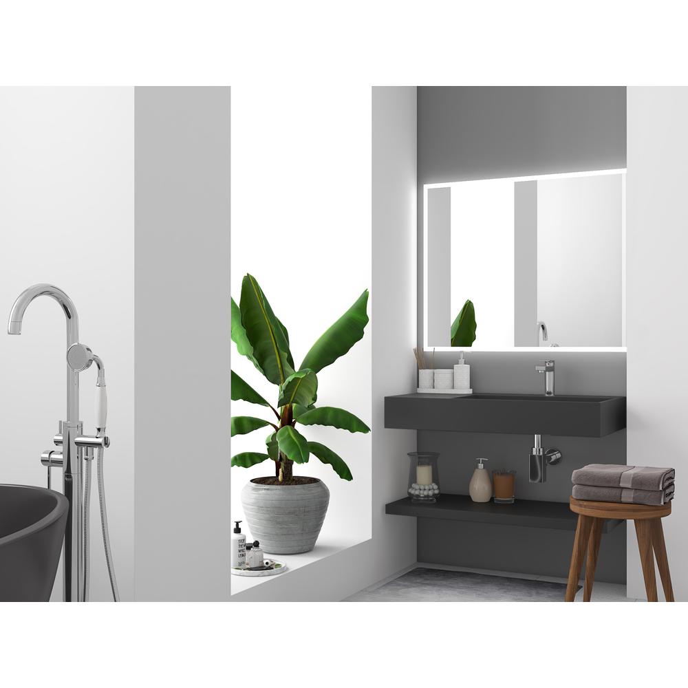 Right Basin Wall-Mounted  Single Bathroom Sink  in Black. Picture 7