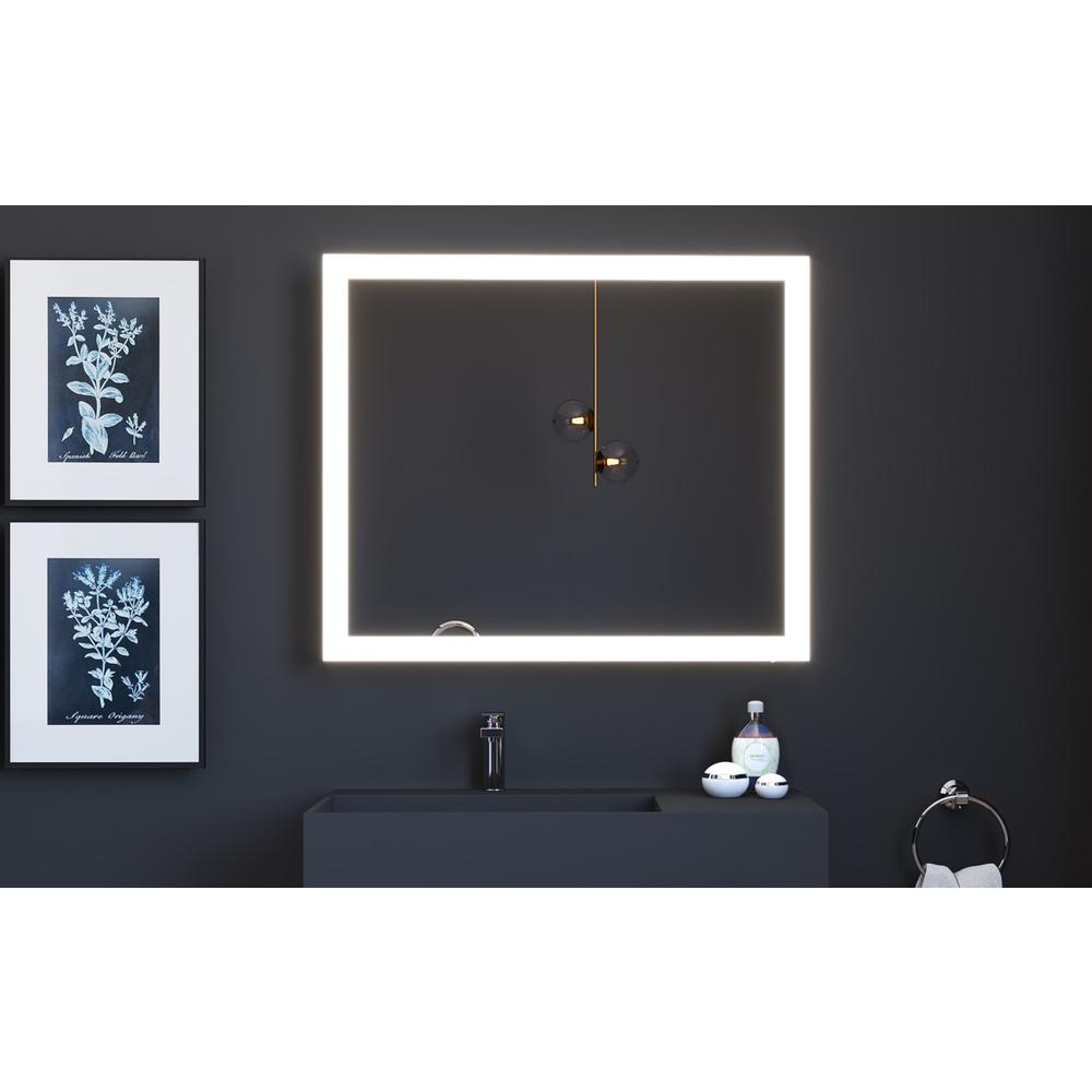 Angelina 36 in. W x 30 in. H Rectangular  Wall-Mount Bathroom Vanity Mirror. Picture 5