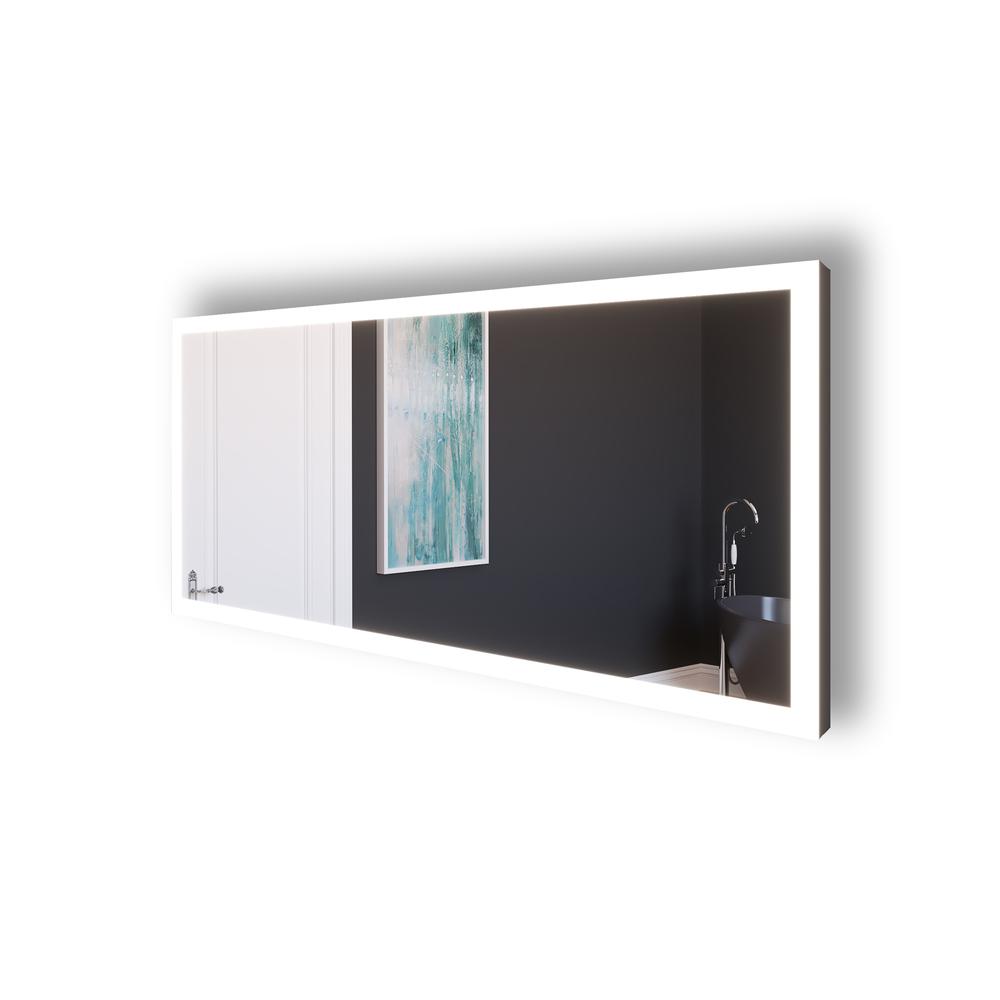 Angelina 72 in. W x 30 in. H Rectangular Light Wall-Mount Bathroom Vanity Mirror. Picture 2