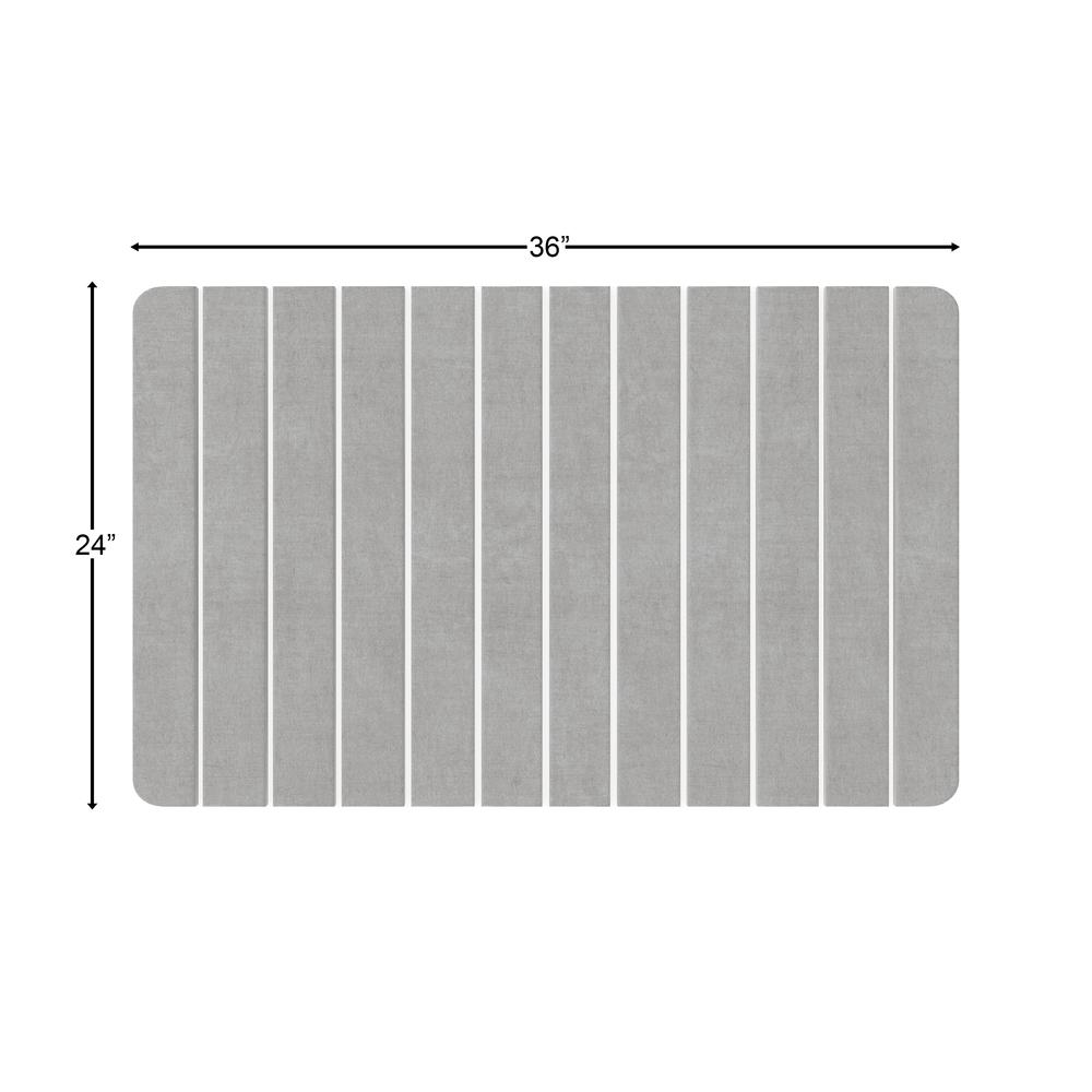Diatomite Quick-Dry Stone Large 34" x 21" Bath Mat in Gray. Picture 2