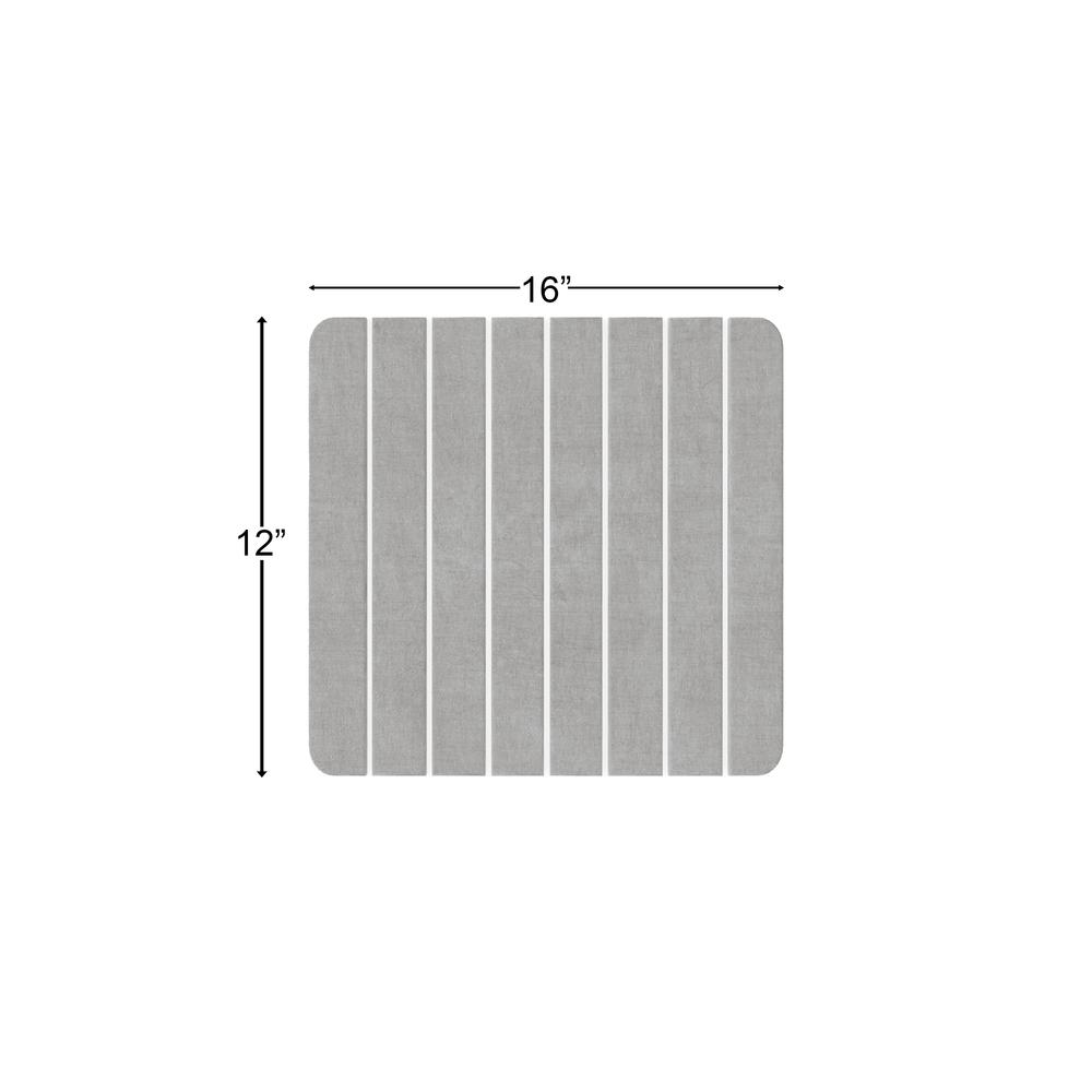 Diatomite Quick-Dry Stone Small 16" x 12" Bath Mat in Gray. Picture 3