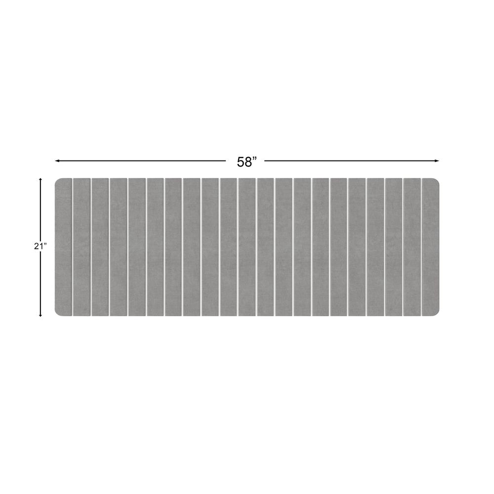Diatomite Quick-Dry Stone Extra Large 58" x 21" Bath Mat in Gray. Picture 2