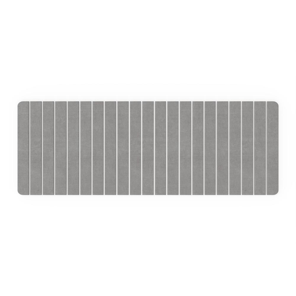 Diatomite Quick-Dry Stone Extra Large 58" x 21" Bath Mat in Gray. Picture 1