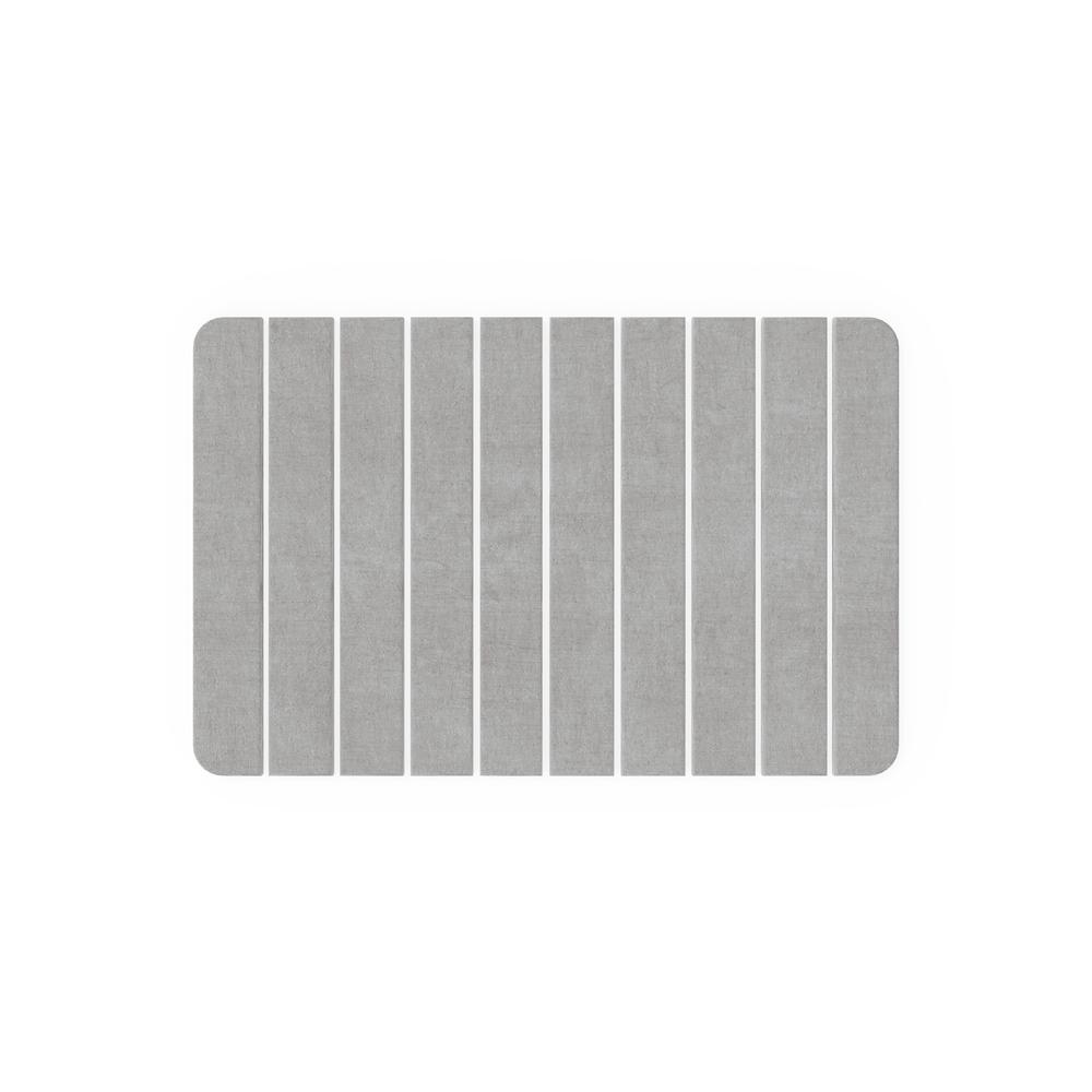 Diatomite Quick-Dry Stone Medium 24" x 15" Bath Mat in Gray. Picture 2