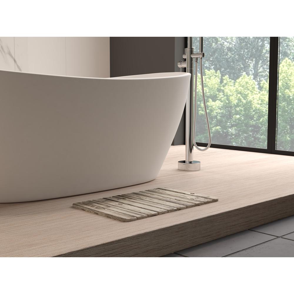 Diatomite Quick-Dry Stone Medium 24" x 15" Bath Mat in Wood Color. Picture 4
