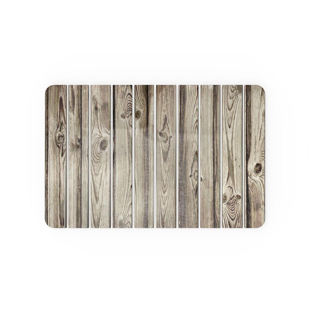 Diatomite Quick-Dry Stone Medium 24" x 15" Bath Mat in Wood Color. Picture 1