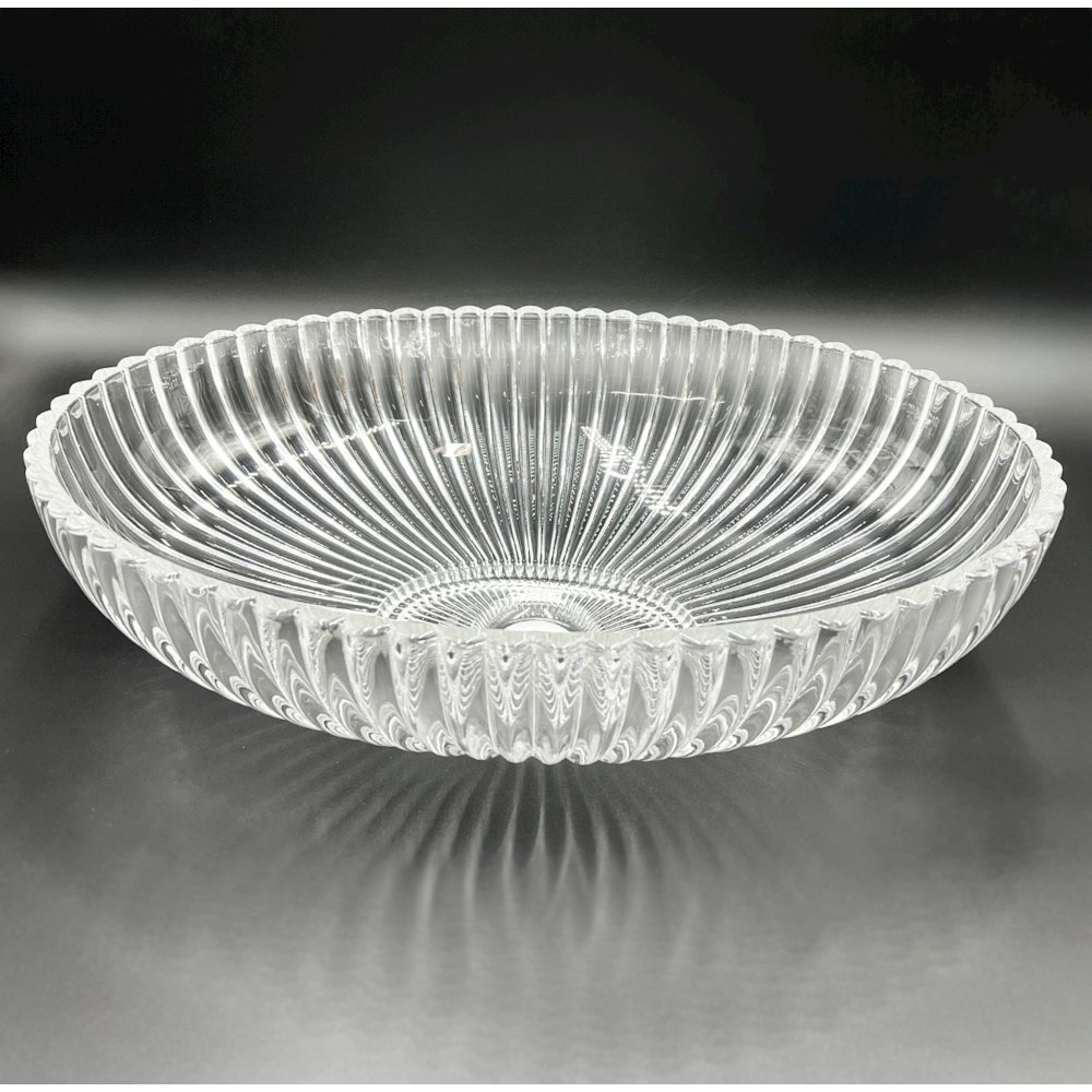 Lucine 21 in. Modern Clear Transparent Tempered Glass Crystal Oval Vessel Sink. Picture 2