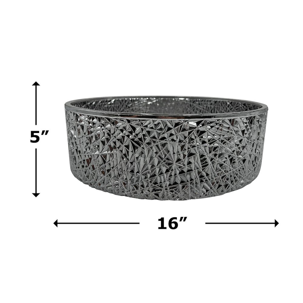 16" Round Modern Black Glass Sink. Picture 6