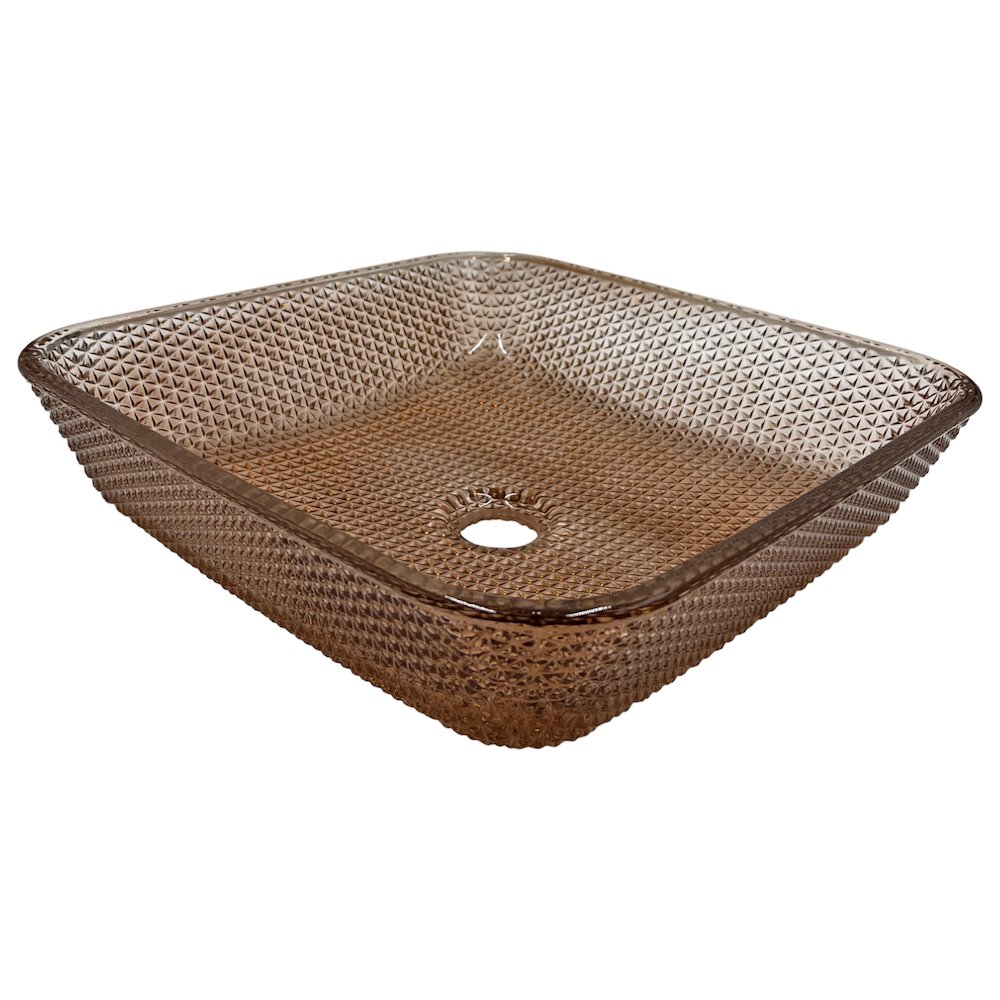 16" AquaLuxe Glass Vessel Sink. Picture 1