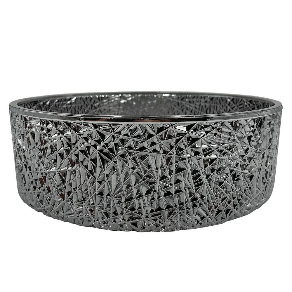 16" Round Modern Black Glass Sink. Picture 3