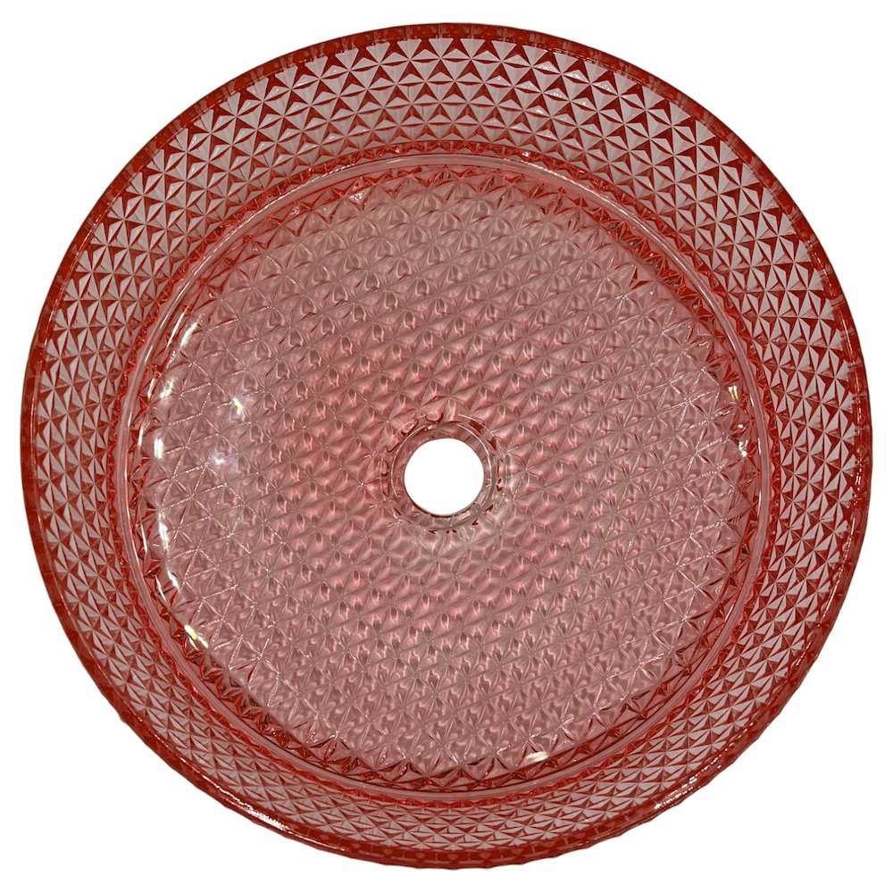 Scotch 16 in. Modern Champagne Tempered Glass Crystal Round Circle Vessel Sink. Picture 5