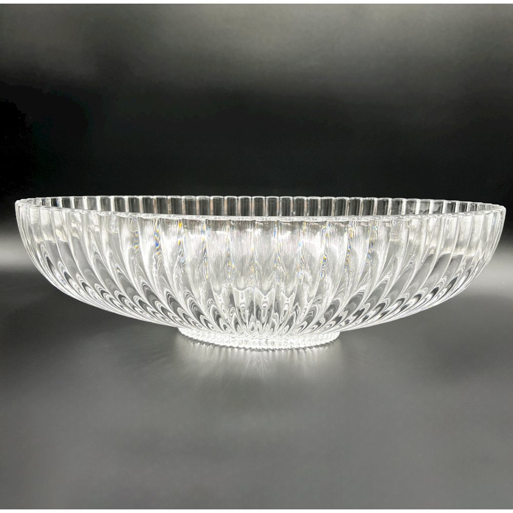 Lucine 21 in. Modern Clear Transparent Tempered Glass Crystal Oval Vessel Sink. Picture 4
