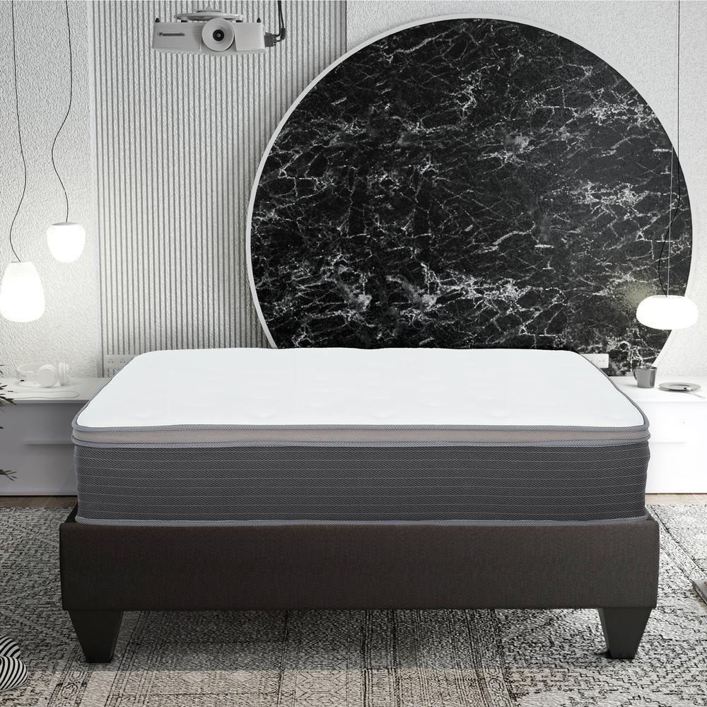 Evena 12 in. Pocket Spring Hybrid Euro Top Bed in a Box Mattress, King. Picture 8