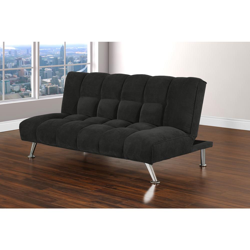 Humphrey 75 in. Black Klik Klak Sleeper Sofa Bed. Picture 8