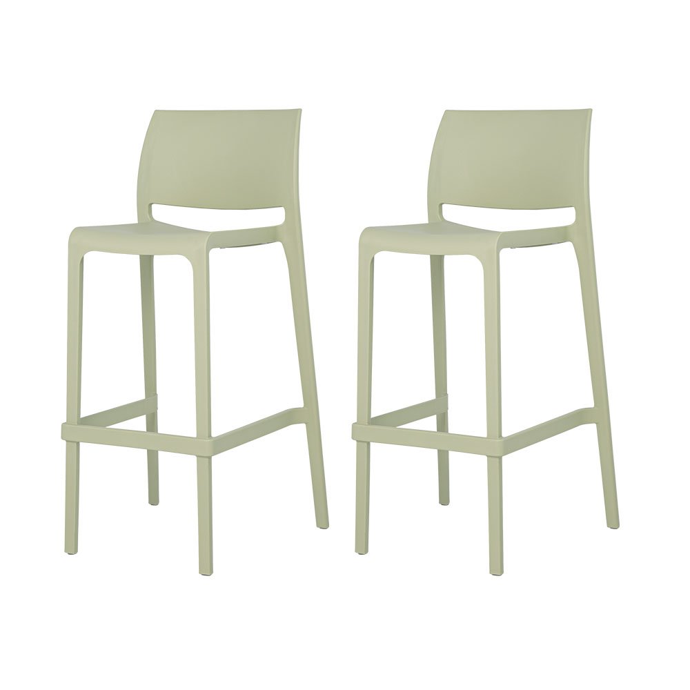 Sensilla Resin Stackable Bar Stool Set of 2. Picture 1