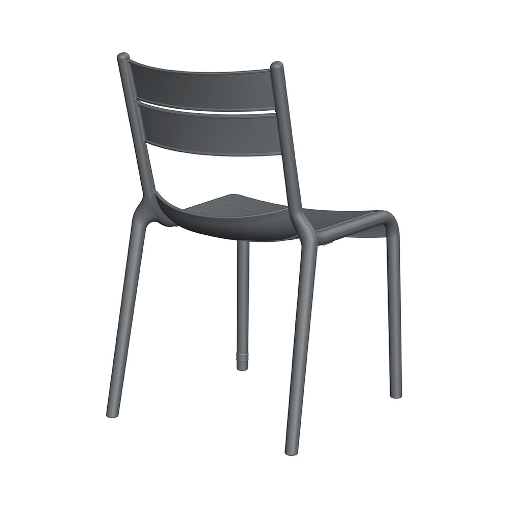 Naples B Stackable Side Chair Dark Grey, 2 Pcs. Picture 2