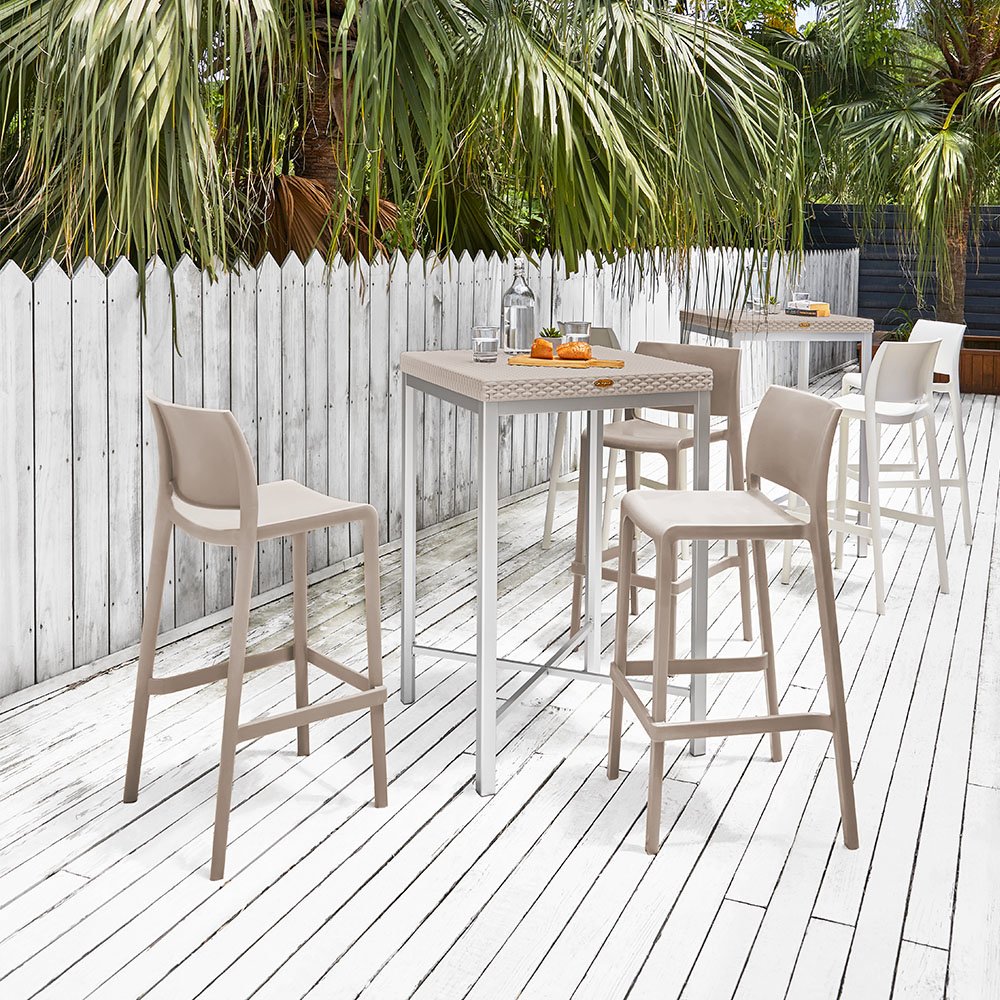 Sensilla Resin Stackable Bar Stool Set of 2. Picture 2