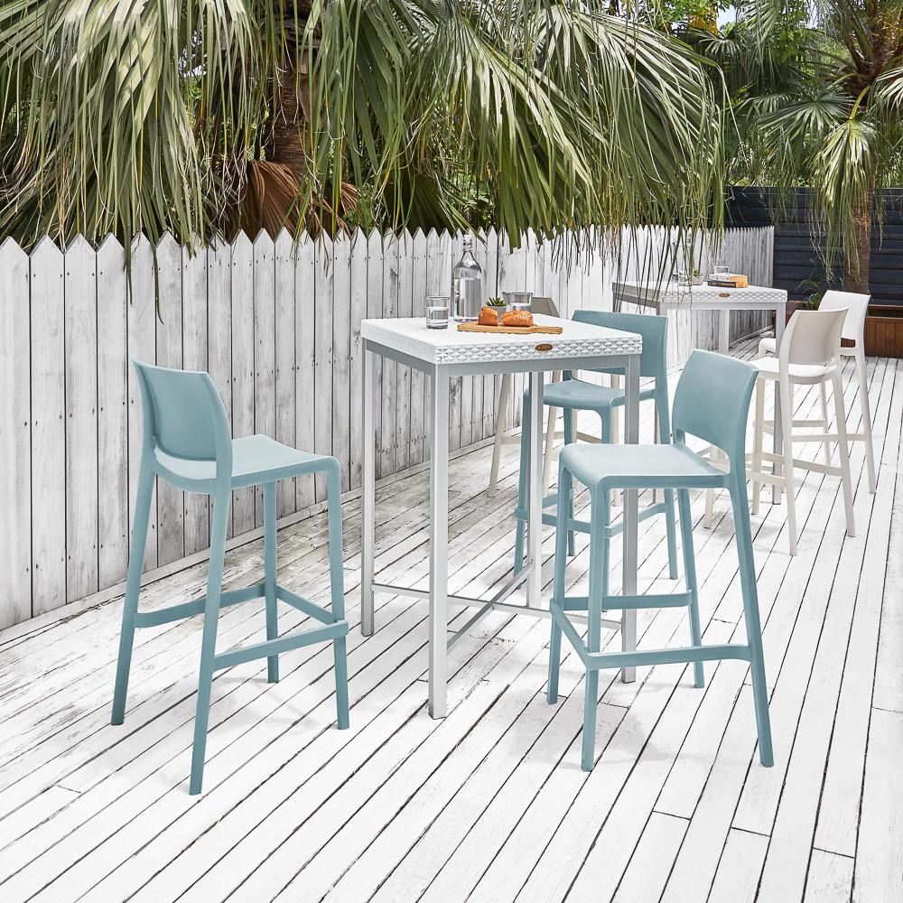 Sensilla Resin Stackable Bar Stool Set of 2. Picture 3