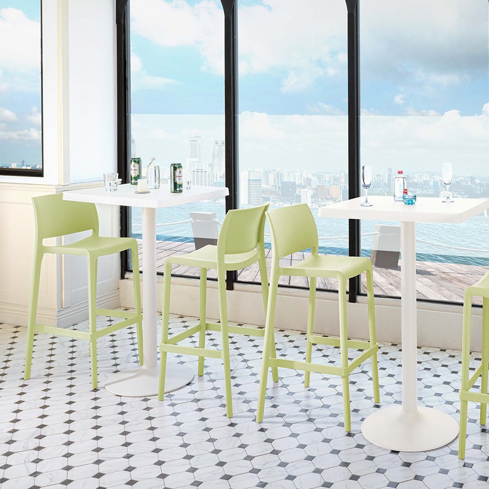 Sensilla Resin Stackable Bar Stool Set of 2. Picture 3