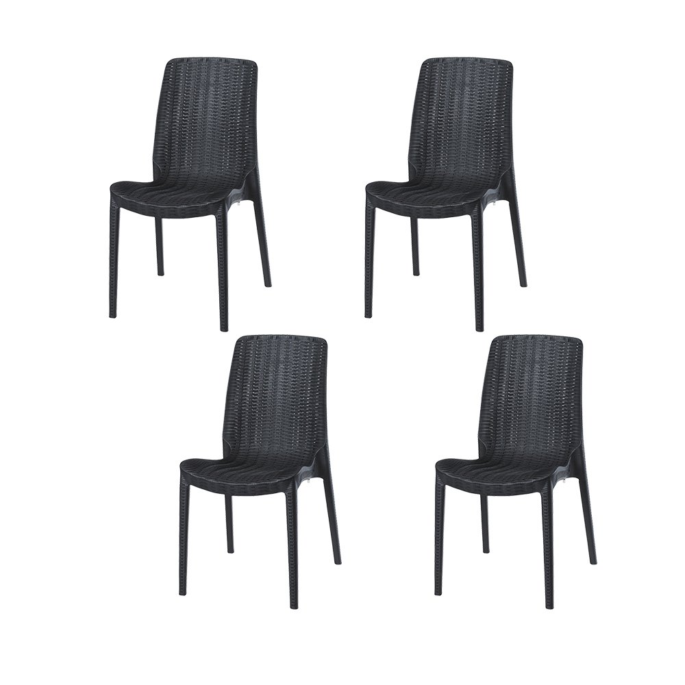 Lagoon Rue Resin Stackable Dining Chairs Set of 4. Picture 1