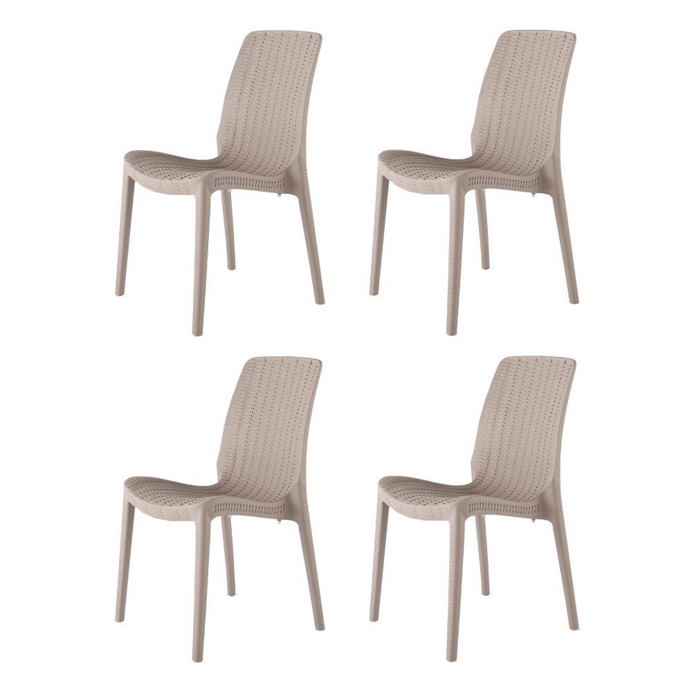 Lagoon Rue Resin Stackable Dining Chairs Set of 4. Picture 1
